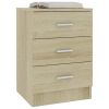 Bedside Cabinets 2 pcs Sonoma Oak 15"x13.8"x22" Chipboard