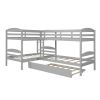 Twin L-Shaped Bunk bed with Trundle