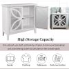 Accent Storage Cabinet Wooden Cabinet with Decorative transparent Door, Modern Sideboard for Entryway, Living Room, Bedroom