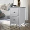 Gray Solid Wood 5 Pieces Full Bedroom Sets(bed+nightstand*2+chest+dresser