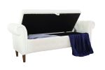 Teddy Velvet Multifunctional Storage Rectangular Sofa Stool