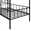 Metal House Bed Frame Twin Size with Slatted Support No Box Spring Needed