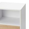 2 of Bedside Cupboard with 1 Drawer and Short Legs, End Table with Storing Shelf, Indoors XH