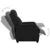 Reclining Chair Black Faux Leather