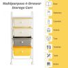 4-Drawer Cart Storage Bin Organizer Rolling with Plastic Drawers