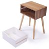 Nightstand, Modern End Table with Drawer, Wooden Side Table for Living Room and Bedroom, Home Furniture