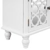 29.5'' Accent Storage Cabinet Wooden Cabinet with Decorative Mirror Door, Modern Sideboard for Entryway, Living Room