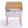 Nightstand, Modern End Table with Drawer, Wooden Side Table for Living Room and Bedroom, Home Furniture