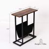 Vintage Side Table End Table for Living Room, Bedroom & Small Spaces, Brown