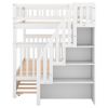 Full over Full Bunk Bed with Trundle and Staircase