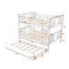 Full over Full Bunk Bed with Twin Size Trundle and Ladder