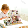 Hand Assembled Cottage Princess House Wooden Miniature Handmade Doll House Craft Bedroom Furniture Kids