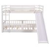 Twin Over Twin Bunk Bed with Slide and Ladder