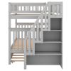 Full over Full Bunk Bed with Trundle and Staircase