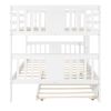 Full over Full Bunk Bed with Twin Size Trundle and Ladder