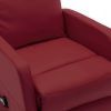 Stand-up Recliner Wine Red Faux Leather