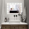 Vanity Mirror with Lights, Hollywood Lighted Makeup Mirror with 14 Dimmable LED Bulbs for Dressing Room & Bedroom, Tabletop or Wall-Mounted, Slim Meta