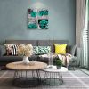 Teal Wall Decor Rose Canvas Wall Art for Bedroom Living Room Home Decor