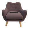 Microfibres fabric upholstered child accent armchair with wooden legs Princess Private Small Bedroom Exclusive  kids sofa