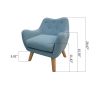 Microfibres fabric upholstered child accent armchair with wooden legs Princess Private Small Bedroom Exclusive  kids sofa