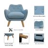 Microfibres fabric upholstered child accent armchair with wooden legs Princess Private Small Bedroom Exclusive  kids sofa