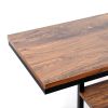 C Shaped Side Table Snack end Table with Storage Shelf Under The Sofa Overbed Table for Sofa Couch Living Room Bedroom & Small Spaces