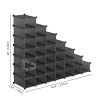 7-Tier Shoe Rack, Space Saving 28-Pair Plastic Shoe Units, Cabinet Storage Organizer, Ideal for Entryway Hallway Bathroom Living Room and Corridor  XH