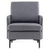 FCH Lounge Chair, Comfy Single Sofa Accent Chair for Bedroom Living Room Guestroom, Dark Grey