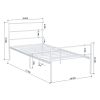 Voilamart Metal Bed Frame Twin Size White