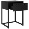 Nightstand Black 15"x13.8"x21.3" Steel