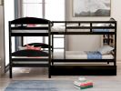 Twin L-Shaped Bunk bed with Trundle