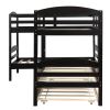 Twin L-Shaped Bunk bed with Trundle