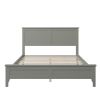 Gray Solid Wood 5 Pieces Full Bedroom Sets(bed+nightstand*2+chest+dresser