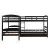 Twin L-Shaped Bunk bed with Trundle