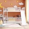 Twin Over Twin Bunk Bed with Slide and Ladder