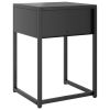 Nightstand Anthracite 15"x13.8"x21.3" Steel