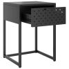 Nightstand Anthracite 15"x13.8"x21.3" Steel