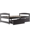 Twin size platform bed, with two drawers