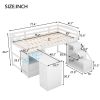 Twin Size Loft Bed with Multifunctional Movable Built-in Desk and and Staircase