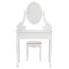 FCH Single Mirror 5 Drawer Dressing Table White RT