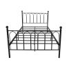 Full Size Bed Frame with Classic Headboard Metal Bed Frame Under Bed Storage Mattress Foundation No Box Spring Needed, Black