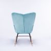 Modern Velvet Tufted Upholstered Rocking Chair Padded Seat for Living Room Bedroom