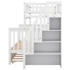 Twin over Full Bunk Bed with Trundle and Staircase