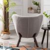 Tufted Side Chair with Solid Wood Legs for Living Room Bedroom