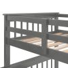 Stairway Twin-Over-Full Bunk Bed with Drawer, Storage and Guard Rail for Bedroom, Dorm, for Adults