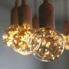 LED Globe Fairy Light Bulb,G80 E26 Warm White Edison Screw Night Lights, Flash Starry Decorative Copper Wire String Lights for Bedroom Living Room Fes