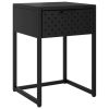 Nightstand Black 15"x13.8"x21.3" Steel