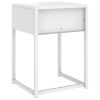 Nightstand White 15"x13.8"x21.3" Steel