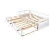 Wooden Daybed with Trundle Bed and Two Storage Drawers , Extendable Bed Daybed,Sofa Bed for Bedroom Living Room