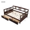 Full Size Daybed Wood Bed with Two Drawers